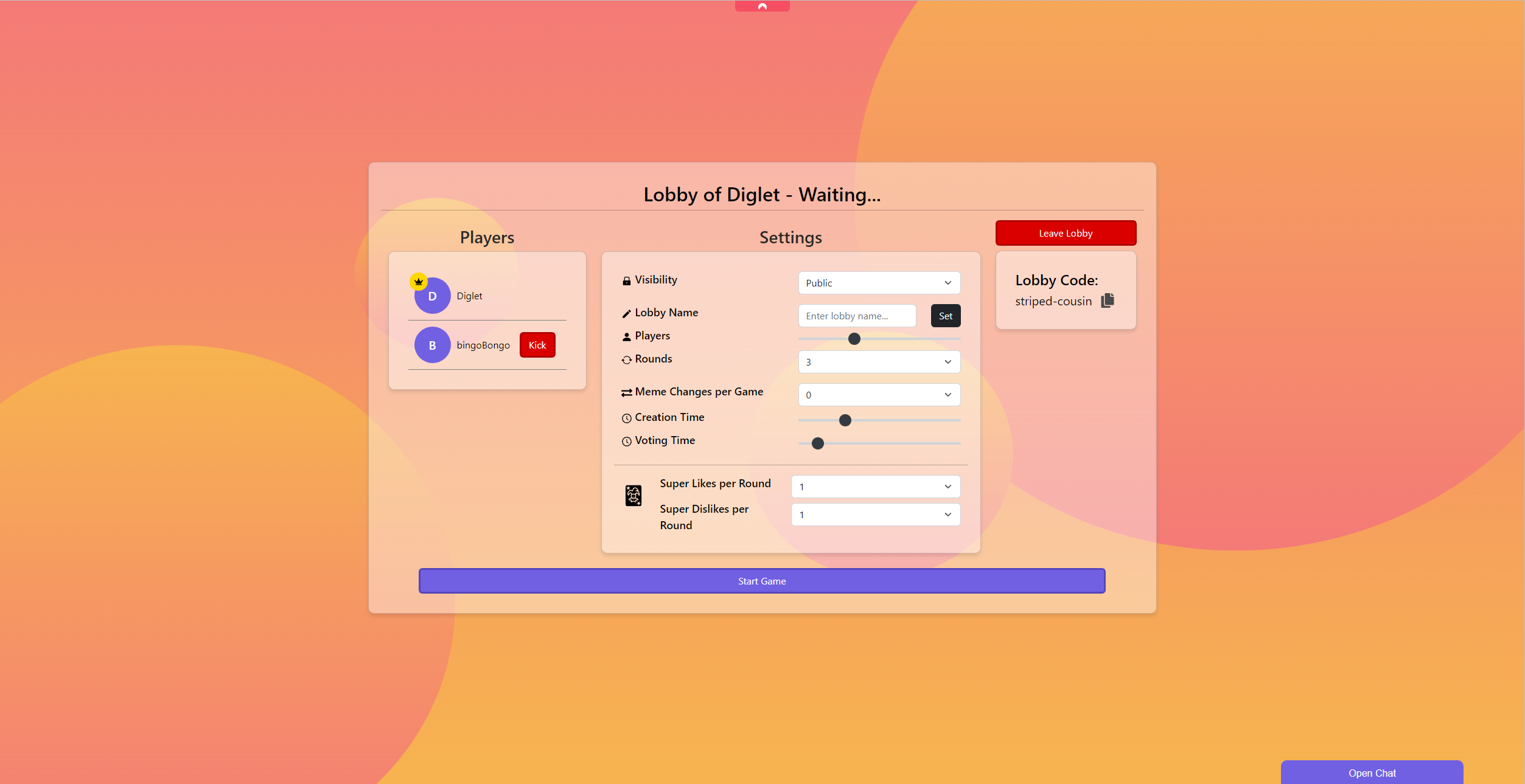 Lobby Creation